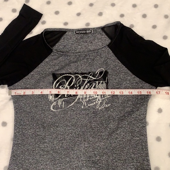 Rufen Gorgeous Sheer Sleeve Top Small - Picture 5 of 7